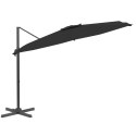 Wiszący parasol z LED, czarny, 400x300 cm Lumarko!