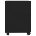 Mobilna szafka kartotekowa, czarna, 30x45x59 cm, stalowa Lumarko!