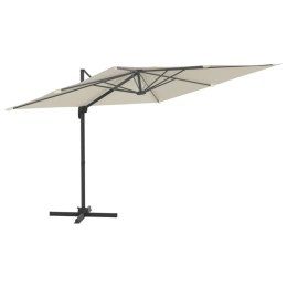 Wiszący parasol z LED, piaskowy, 400x300 cm Lumarko!