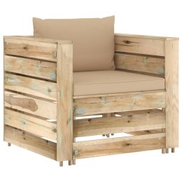 2-cz. zestaw wypoczynkowy do ogrodu, z poduszkami, drewniany Lumarko!