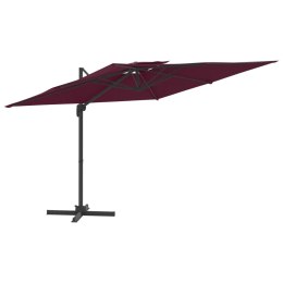 Wiszący parasol z podwójną czaszą, bordowy, 400x300 cm Lumarko!