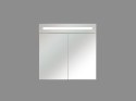 Szafka łazienkowa wisząca z lustrem LED 60 x 60 cm biała JARAMILLO Lumarko!