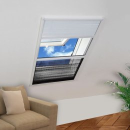 Plisowana moskitiera okienna z roletą, aluminium, 80x100 cm Lumarko!