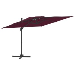 Wiszący parasol z podwójną czaszą, bordowy, 300x300 cm Lumarko!