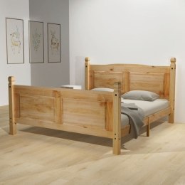 Łóżko z materacem, sosnowe, w meksykańskim stylu, 160x200 Lumarko!