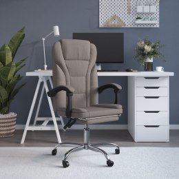 Rozkładany fotel biurowy, kolor taupe, obity tkaniną Lumarko!