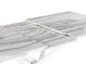 Stół do jadalni rozkładany 160/200 x 90 cm efekt marmuru z białym MOIRA Lumarko!
