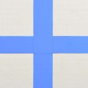 Mata gimnastyczna z pompką, 60x100x15 cm, PVC, niebieska Lumarko!