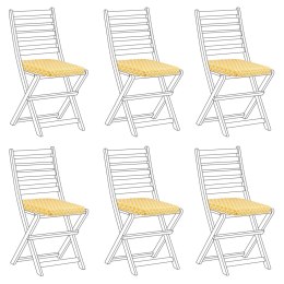 Zestaw 6 poduszek na krzesła ogrodowe geometryczny wzór żółty TOLVE Lumarko!