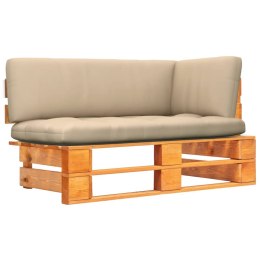 Ogrodowa sofa narożna z palet, miodowy brąz, drewno sosnowe Lumarko!