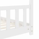 Rama łóżka dziecięcego, biała, lite drewno sosnowe, 70 x 140 cm Lumarko!