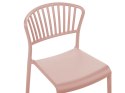 Zestaw 4 krzeseł do jadalni różowy GELA Lumarko!