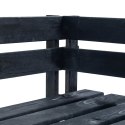 Ogrodowa ławka narożna z palet, drewno, czarna Lumarko!