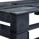 Ogrodowa ławka narożna z palet, drewno, czarna Lumarko!