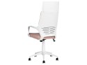 Krzesło biurowe regulowane biało-różowe DELIGHT Lumarko!
