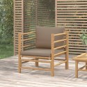 Sofa ogrodowa z poduszkami w kolorze taupe, bambusowa Lumarko!
