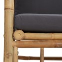 Sofa ogrodowa z ciemnoszarymi poduszkami, bambusowa Lumarko!
