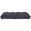 Poduszka na sofę z palet, czarna w kratę, 120x40x12 cm, tkanina Lumarko!
