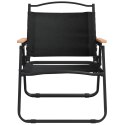 Krzesła turystyczne, 2 szt., czarne, 54x43x59cm, tkanina Oxford Lumarko!