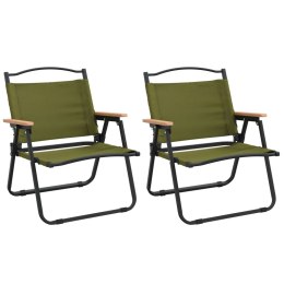 Krzesła turystyczne, 2 szt, zielone, 54x43x59cm, tkanina Oxford Lumarko!