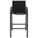 Ogrodowe krzesła barowe, 4 szt., czarne, tworzywo textilene Lumarko!