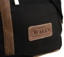 Skórzana, męska torba na ramię z kieszonką zewnętrzną — Always Wild Lumarko!