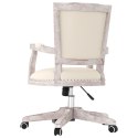 Obrotowe krzesło biurowe, beżowe, obite tkaniną Lumarko!