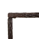 Stolik barowy ze szklanym blatem, brązowy, 110x70x110 cm Lumarko!