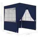Namiot imprezowy ze ściankami, 2x2 m, niebieski, 90 g/m² Lumarko!