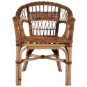 Krzesła ogrodowe, naturalny rattan, brązowe Lumarko!