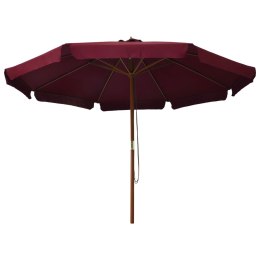 Parasol ogrodowy na drewnianym słupku, 330 cm, burgundowy Lumarko!