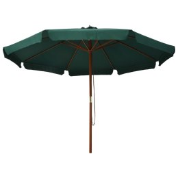 Parasol ogrodowy na drewnianym słupku, 330 cm, zielony Lumarko!