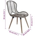 Krzesła stołowe, 2 szt., brązowe, naturalny rattan Lumarko!