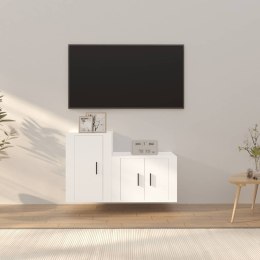 Zestaw 2 szafek TV, biały, materiał drewnopochodny Lumarko!