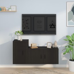 Zestaw 2 szafek TV, czarny, materiał drewnopochodny Lumarko!