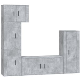 5-częściowy zestaw szafek telewizyjnych, szarość betonu Lumarko!