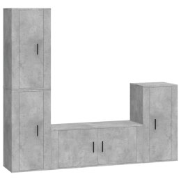 Zestaw 4 szafek telewizyjnych, szarość betonu Lumarko!