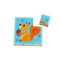 TOOKY TOY Układanka Montessori Bloki Kostki Sześciany Puzzle Zwierzęta + wzorniki  Lumarko!
