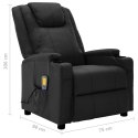  Elektryczny fotel masujący, rozkładany, czarny, sztuczna skóra Lumarko!
