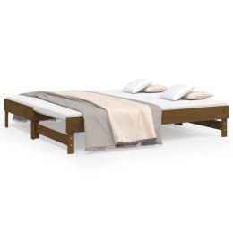 Łóżko rozsuwane, miodowy brąz, 2x(90x190) cm, drewno sosnowe Lumarko!