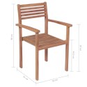 Krzesła ogrodowe, 2 szt., niebieskie poduszki, drewno tekowe Lumarko!