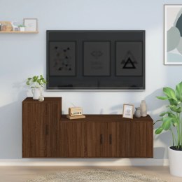 Zestaw 2 szafek pod TV, brązowy dąb, materiał drewnopochodny Lumarko!