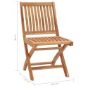Krzesła ogrodowe, 2 szt., antracytowe poduszki, drewno tekowe Lumarko!