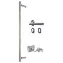 Drzwi wejściowe, antracytowe, 100x210 cm, aluminium i PVC Lumarko!
