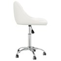 Obrotowe krzesła stołowe, 2 szt., białe, sztuczna skóra Lumarko!