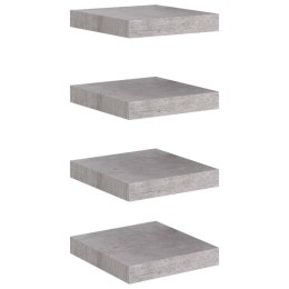 Półki ścienne, 4 szt., szarość betonu, 23 x 23,5 x 3,8 cm, MDF Lumarko!