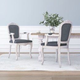 Krzesła stołowe, 2 szt., ciemnoszare, 62x59,5x100,5 cm, tkanina Lumarko!