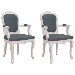 Krzesła stołowe, 2 szt., ciemnoszare, 62x59,5x100,5 cm, tkanina Lumarko!