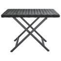 Składany stolik, czarny, 45x35x32 cm, polirattan Lumarko!