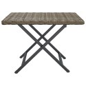 Składany stolik, szary, 45x35x32 cm, polirattan Lumarko!